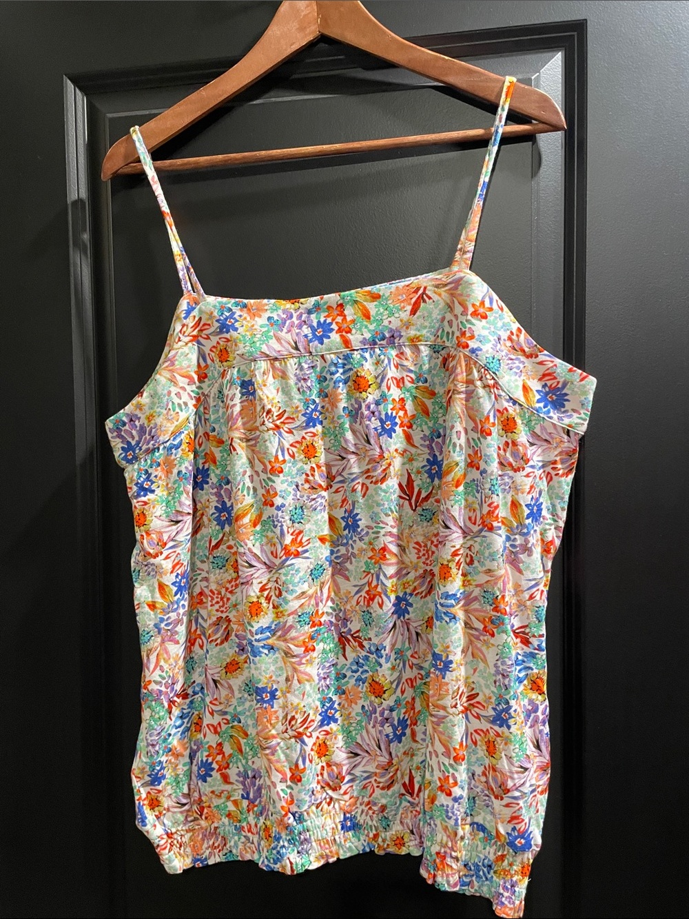 NWOT floral spaghetti strap top